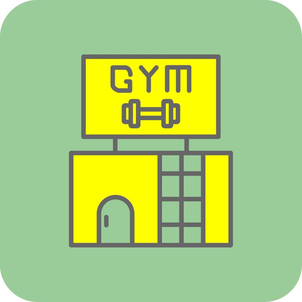 Gym Filled Yellow Icon vector