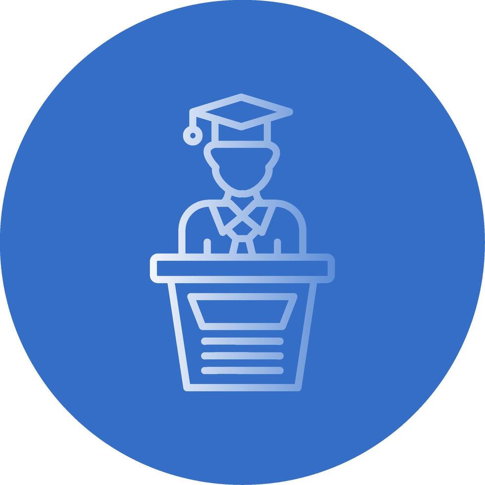 Graduation Flat Bubble Icon vector
