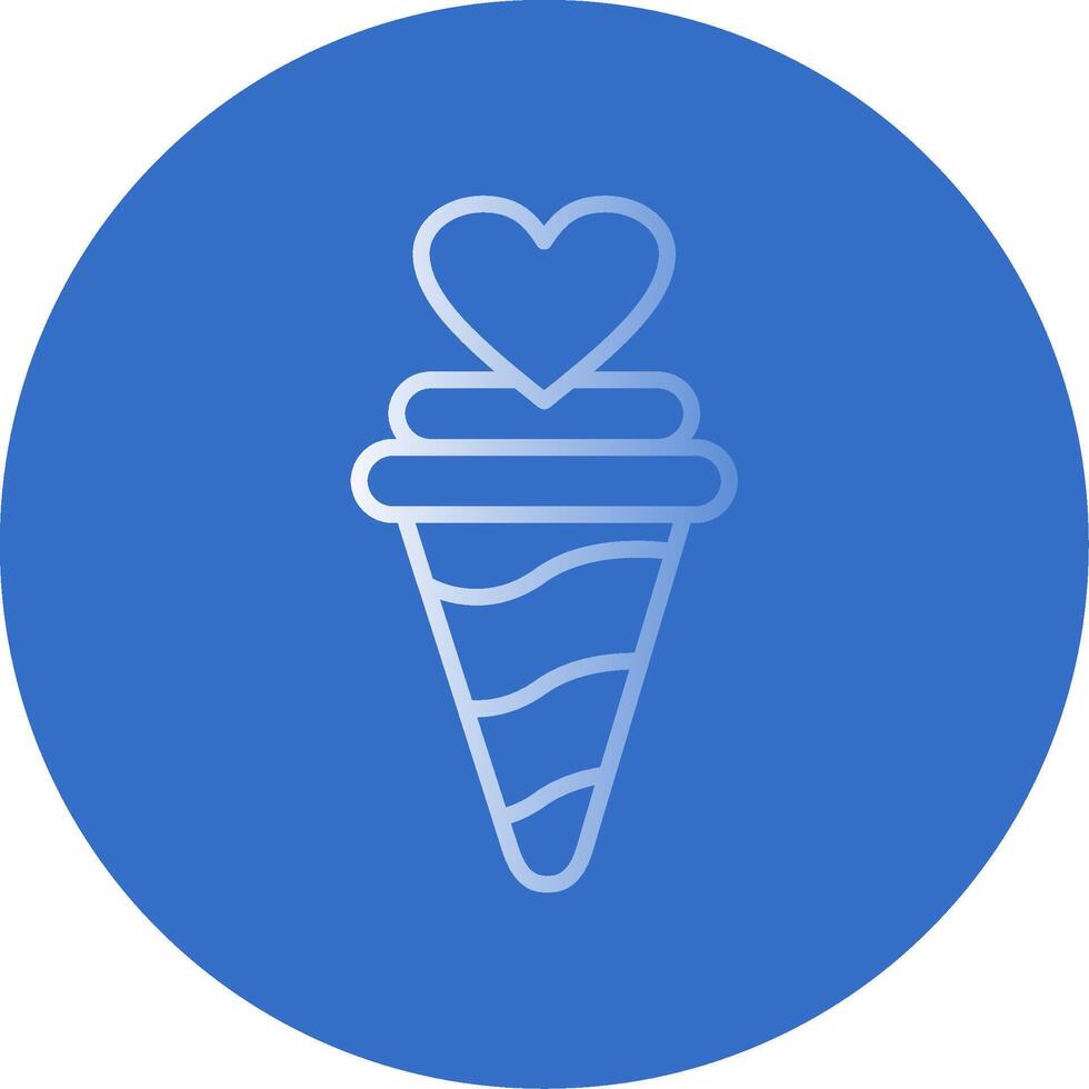 Ice Cream Flat Bubble Icon vector