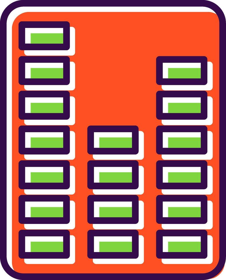 Sound Bars filled Design Icon vector