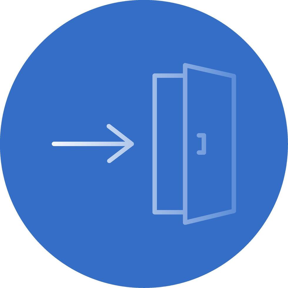 Entrance Flat Bubble Icon vector
