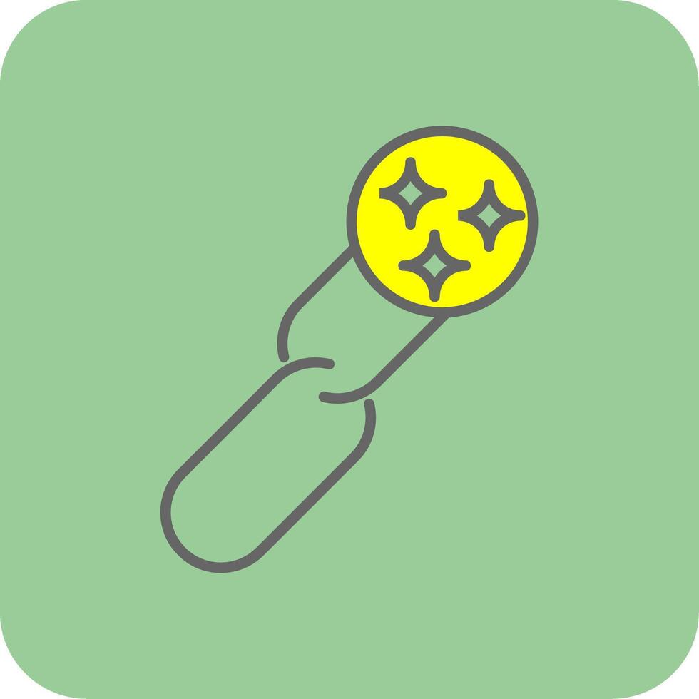Clean URL Filled Yellow Icon vector