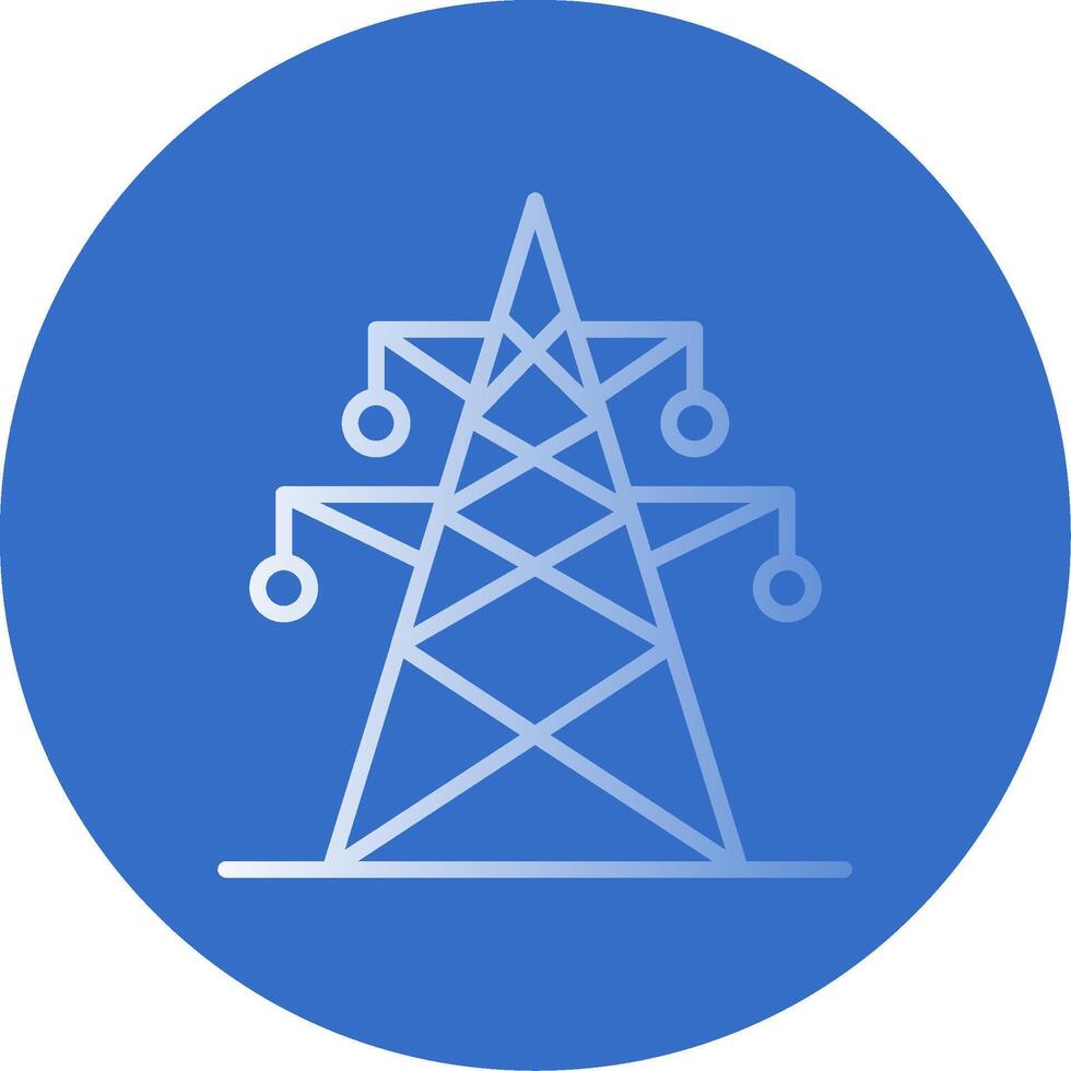 Electric Tower Flat Bubble Icon vector