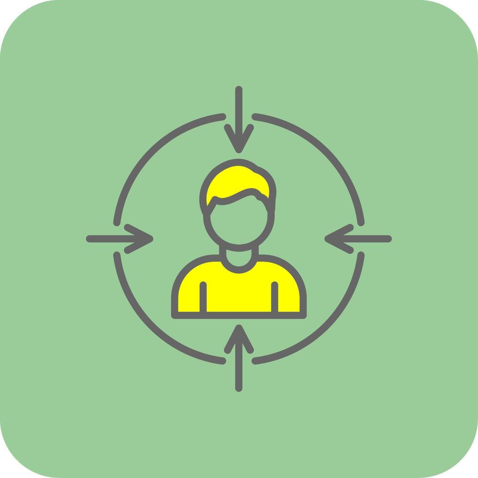 Target Audiences Filled Yellow Icon vector