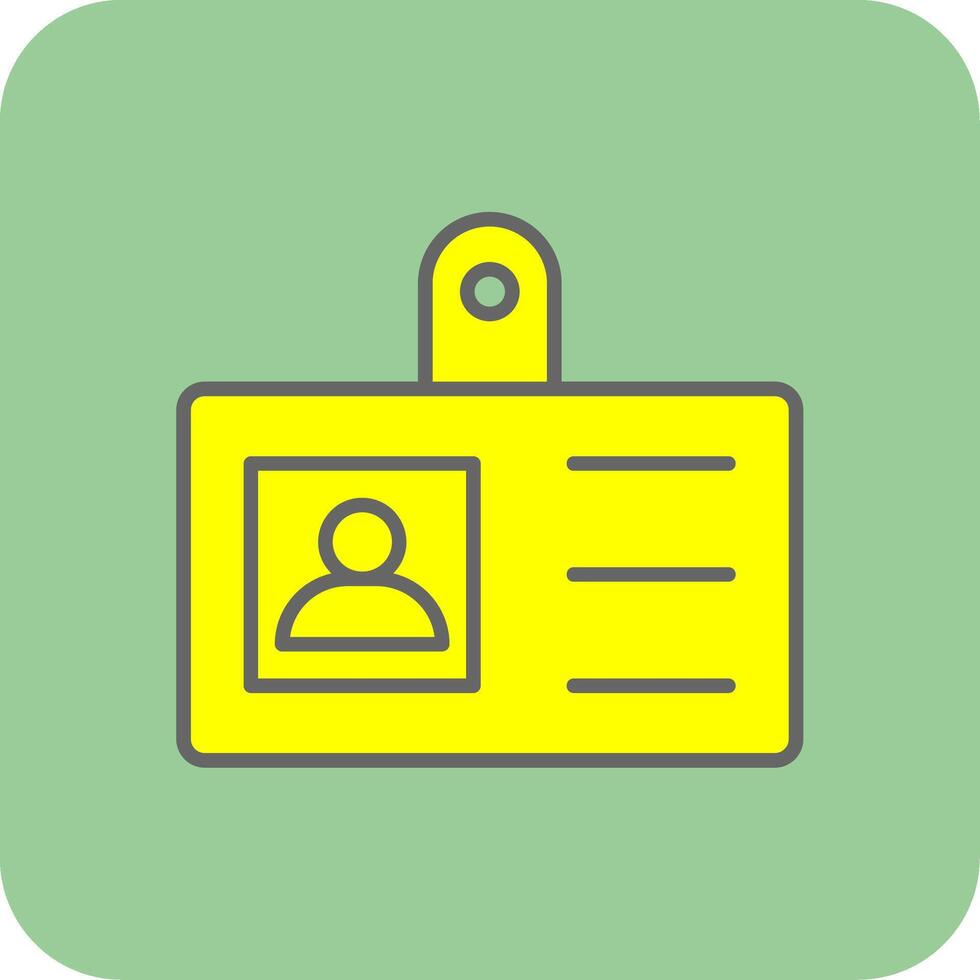 Business Card Filled Yellow Icon vector