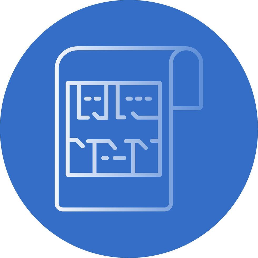 Build Planning Flat Bubble Icon vector