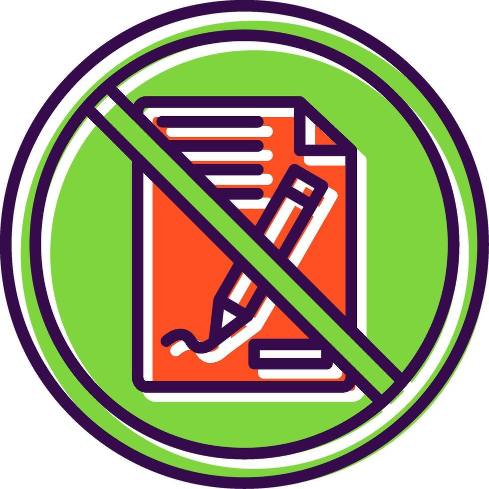 Prohibited Sign filled Design Icon vector