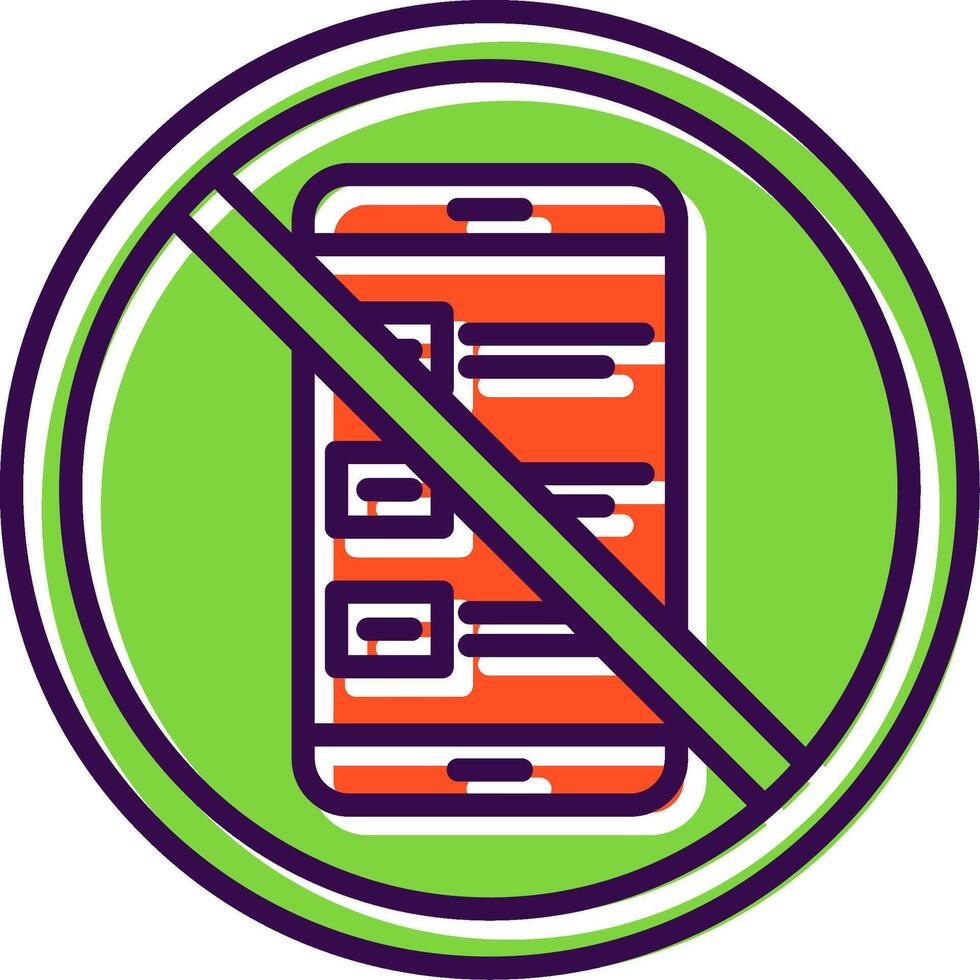 Prohibited Sign filled Design Icon vector