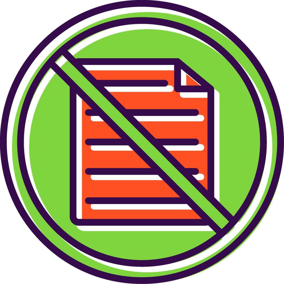 prohibido firmar lleno diseño icono vector