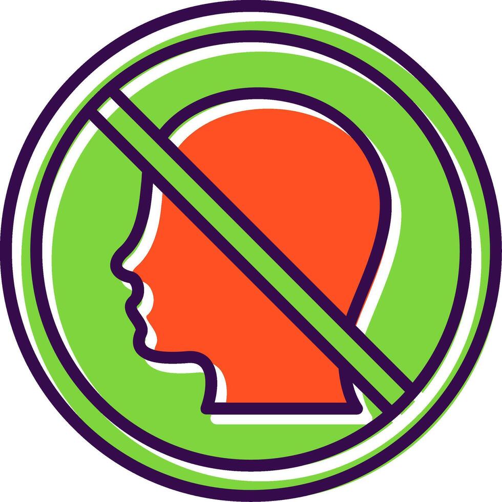 Prohibited Sign filled Design Icon vector