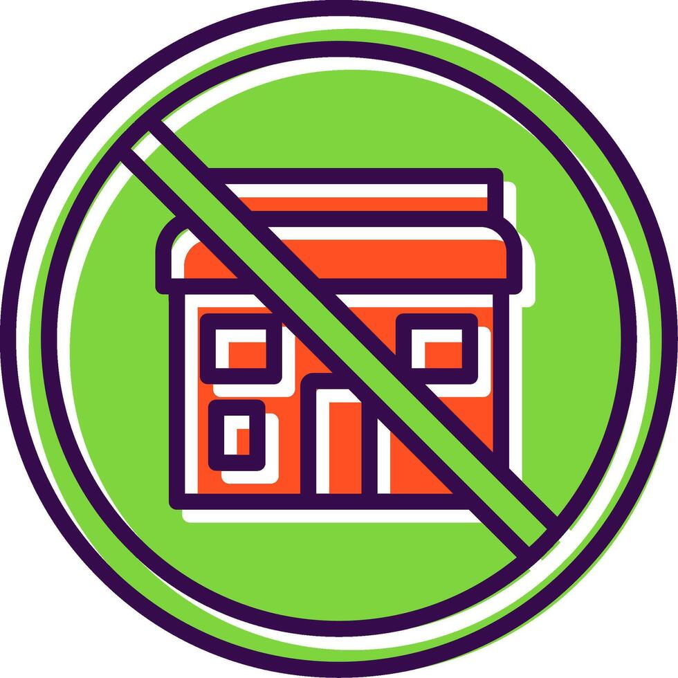 Prohibited Sign filled Design Icon vector
