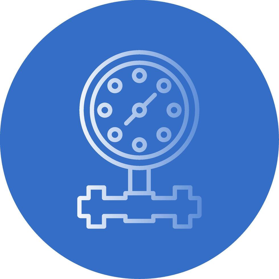 Pressure Gauge Flat Bubble Icon vector