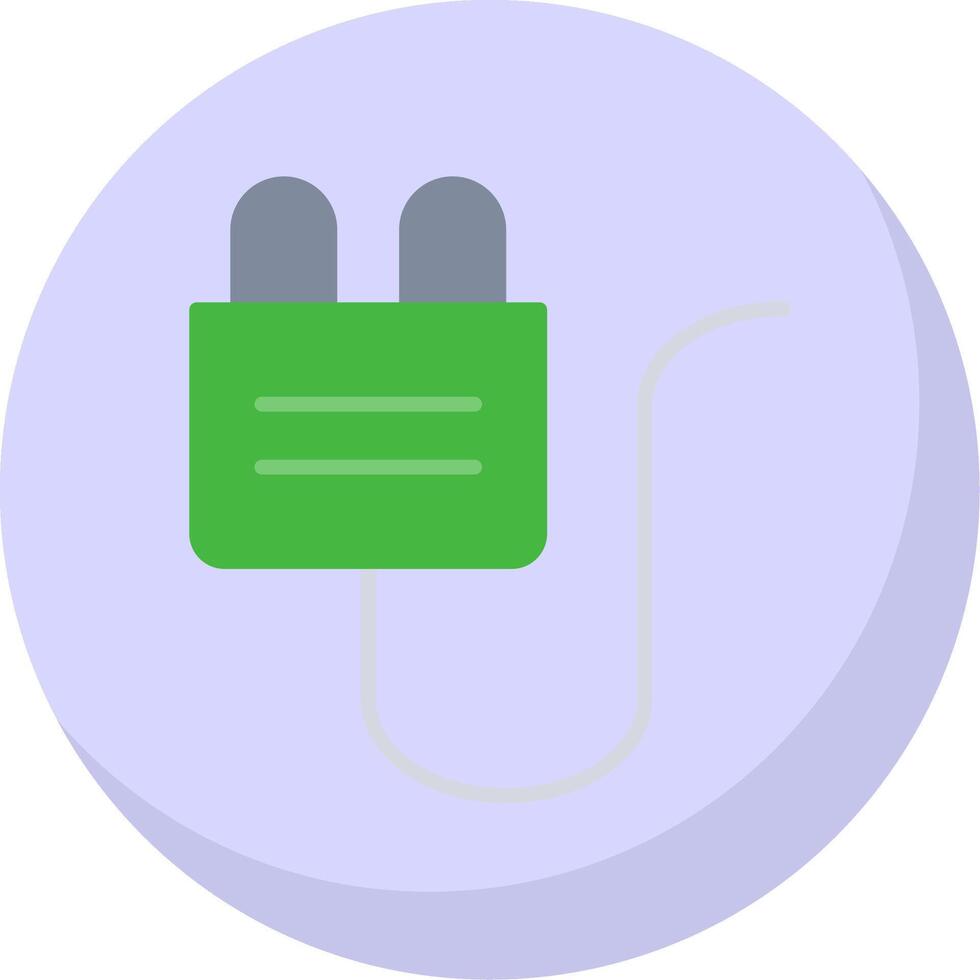 Plug Flat Bubble Icon vector