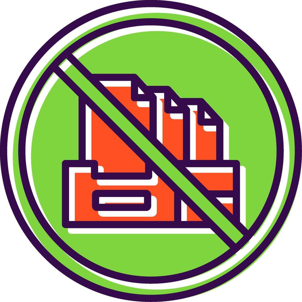 Prohibited Sign filled Design Icon vector