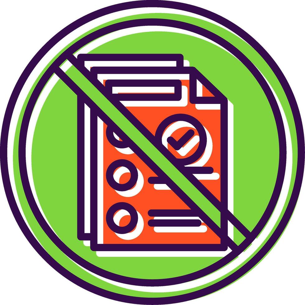 Prohibited Sign filled Design Icon vector