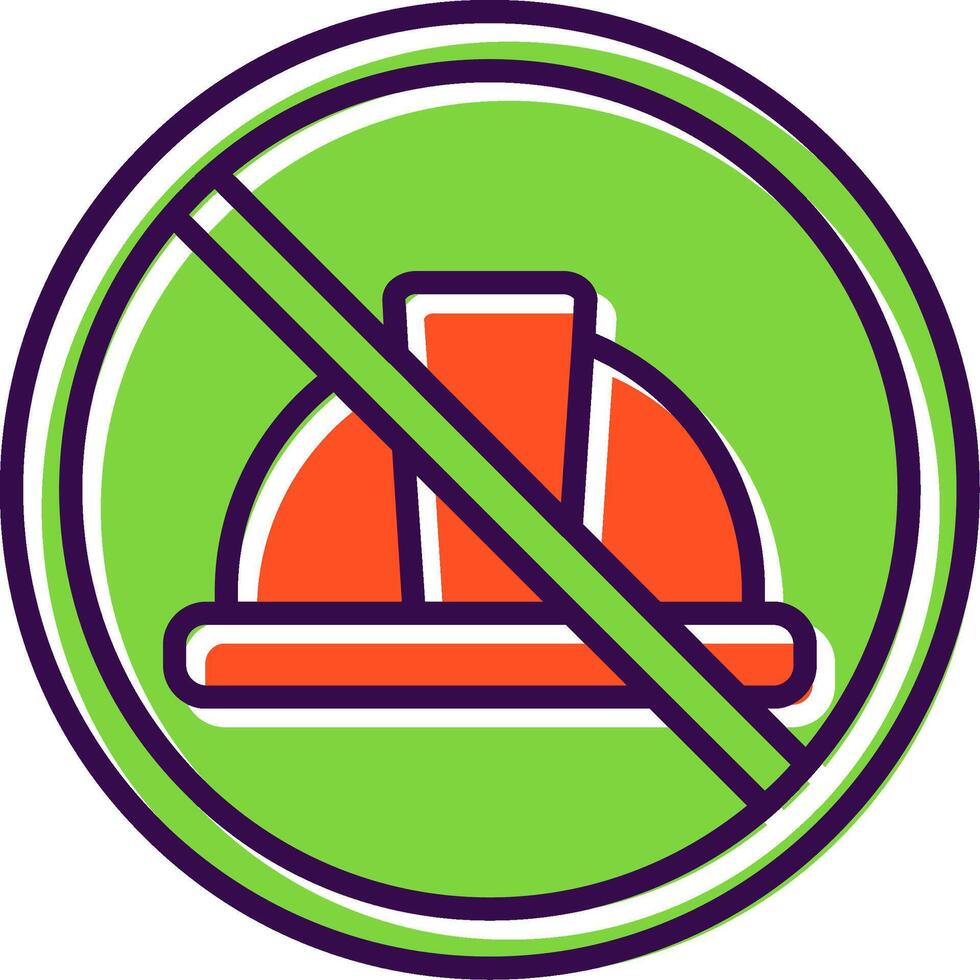 prohibido firmar lleno diseño icono vector