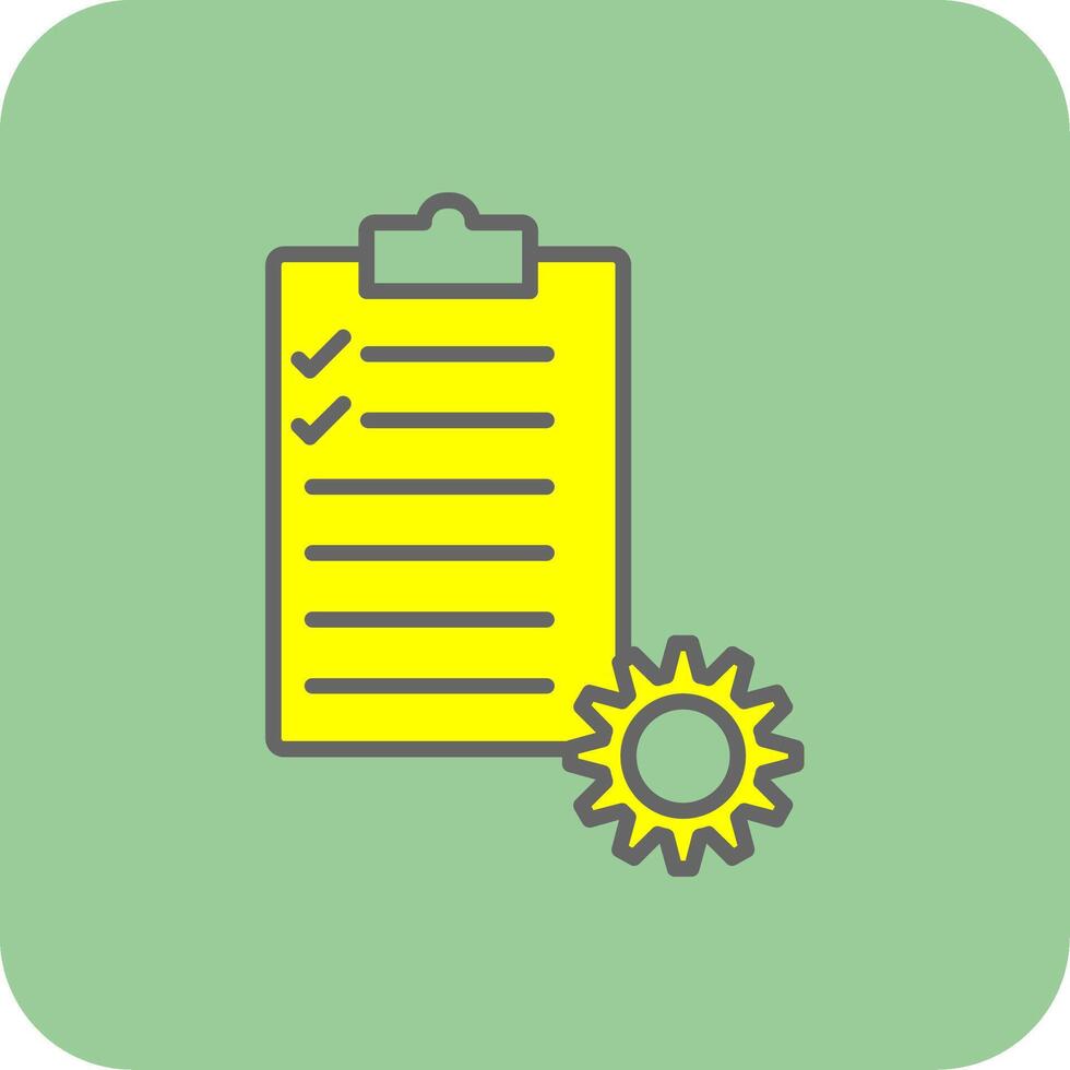 Project Management Filled Yellow Icon vector