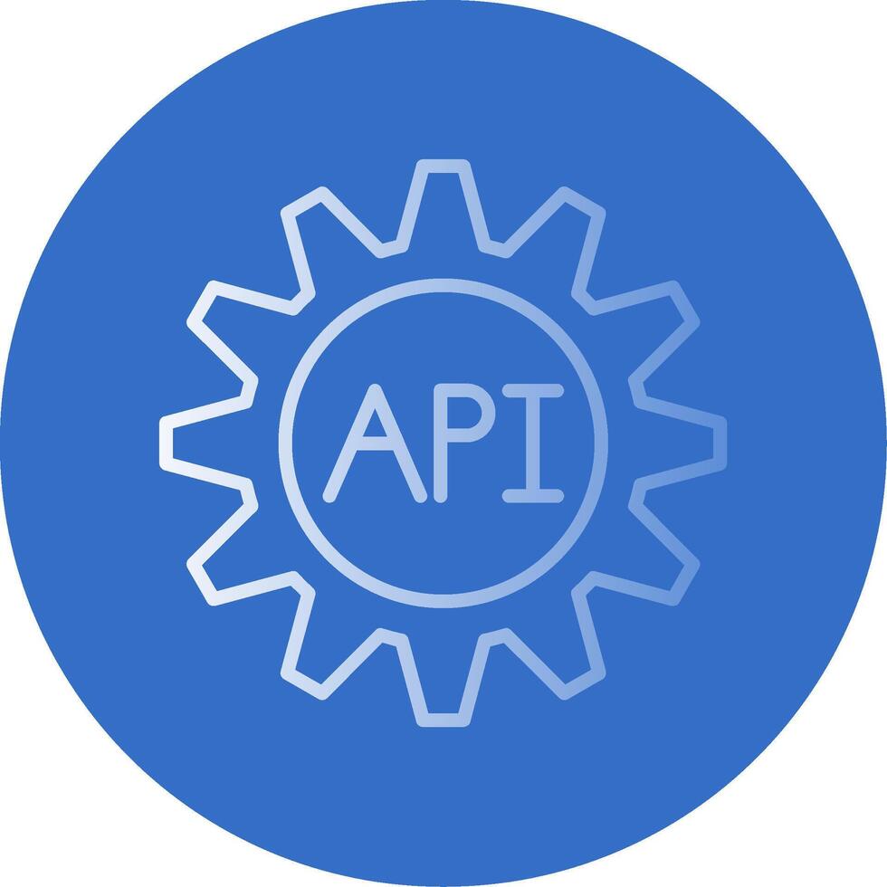 Api Flat Bubble Icon vector