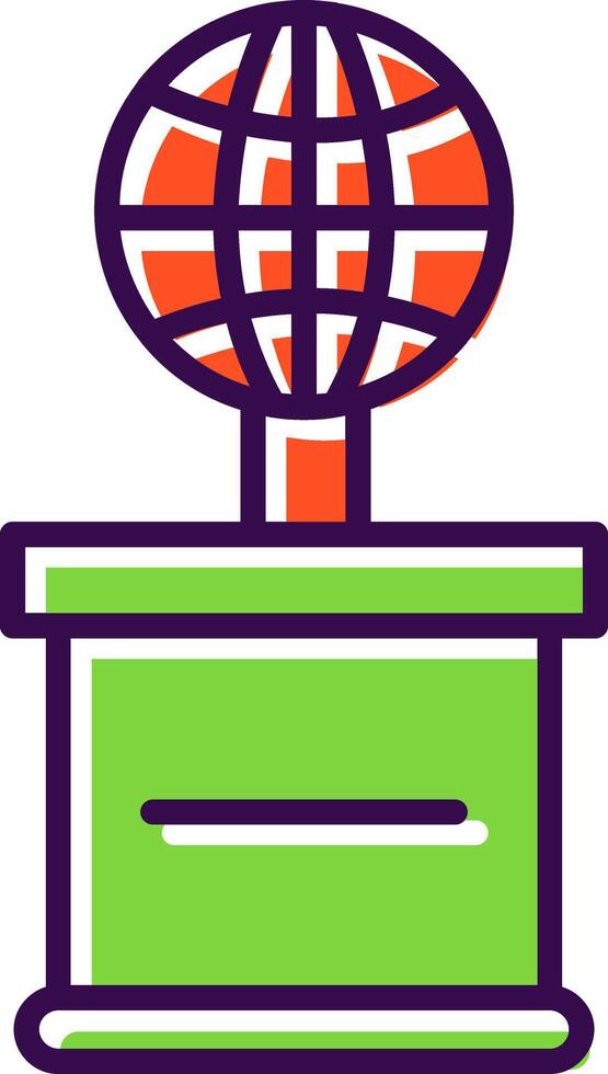 World filled Design Icon vector