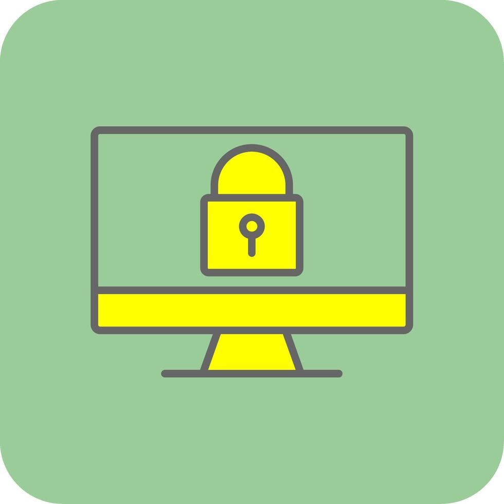 Access Control Filled Yellow Icon vector