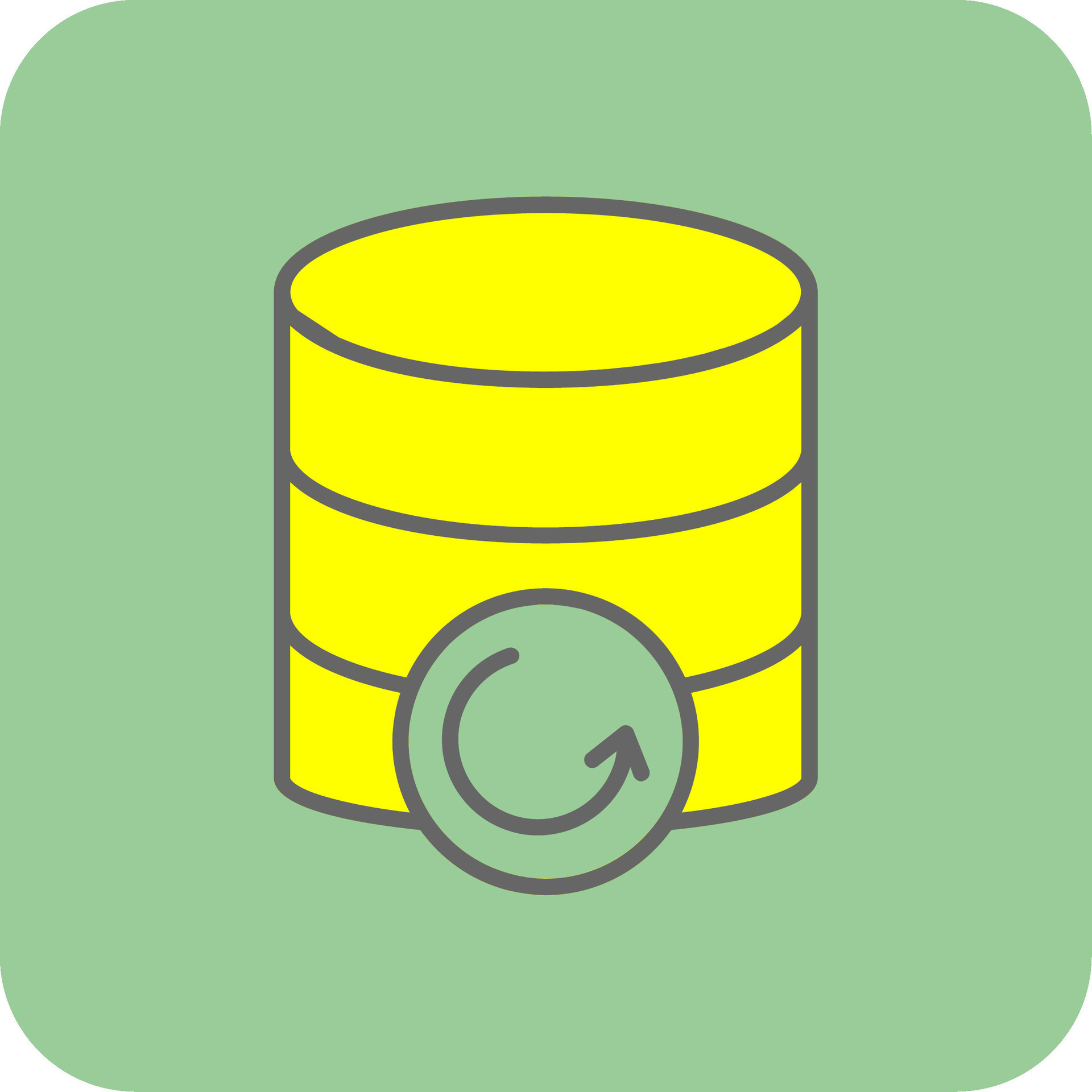 Database Backup Filled Yellow Icon 44107163 Vector Art at Vecteezy