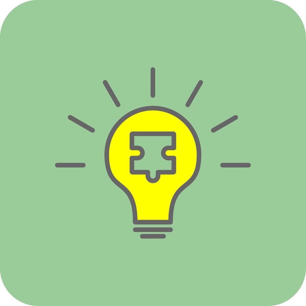 Solution Filled Yellow Icon vector