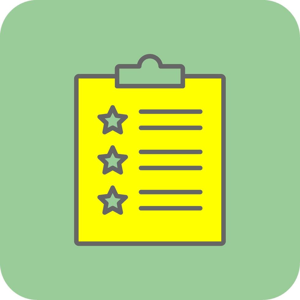 Feedback Form Filled Yellow Icon vector