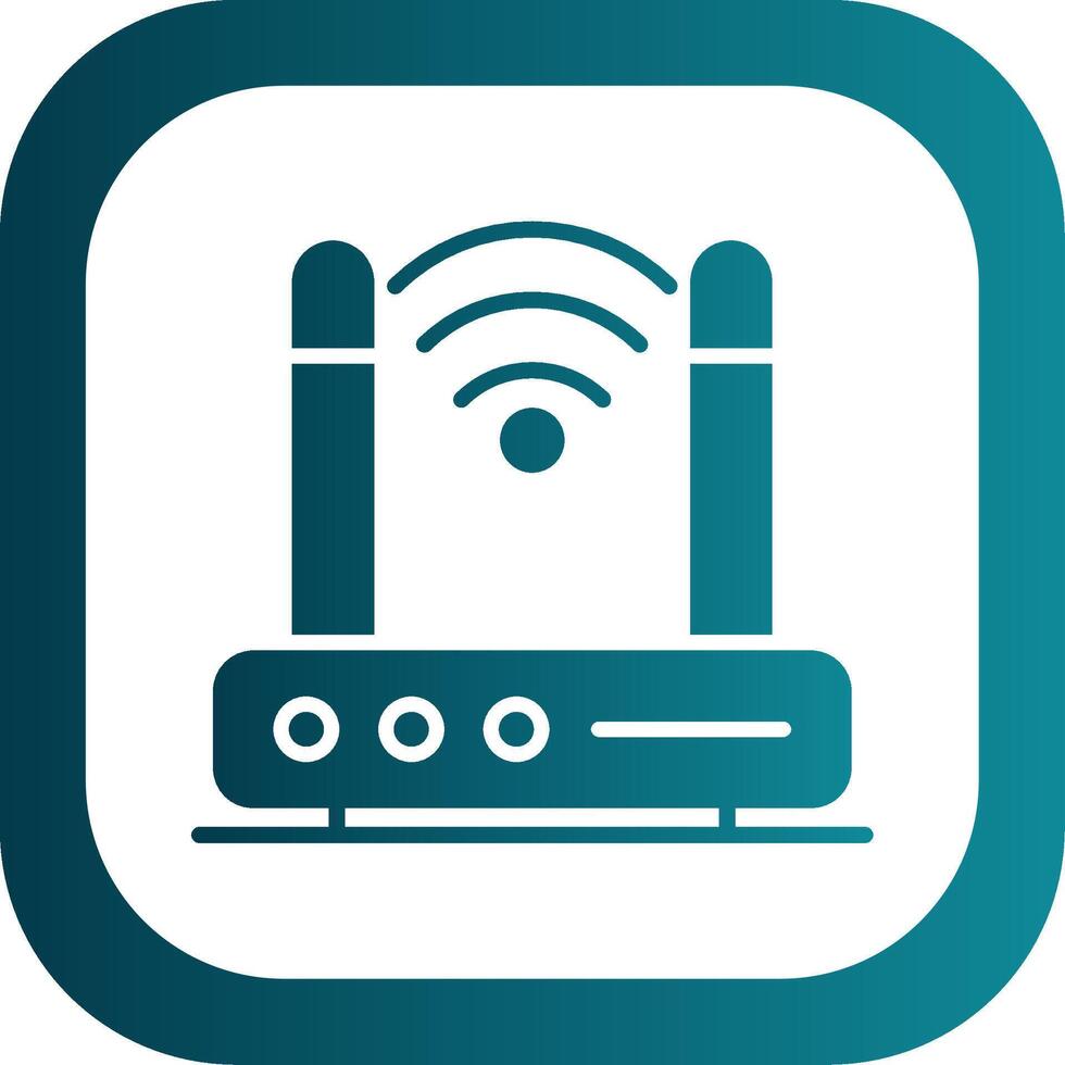 Wireless Modem Filled Yellow Icon vector