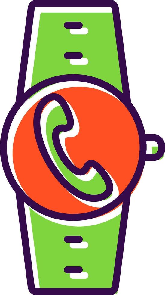 Incoming Call filled Design Icon vector