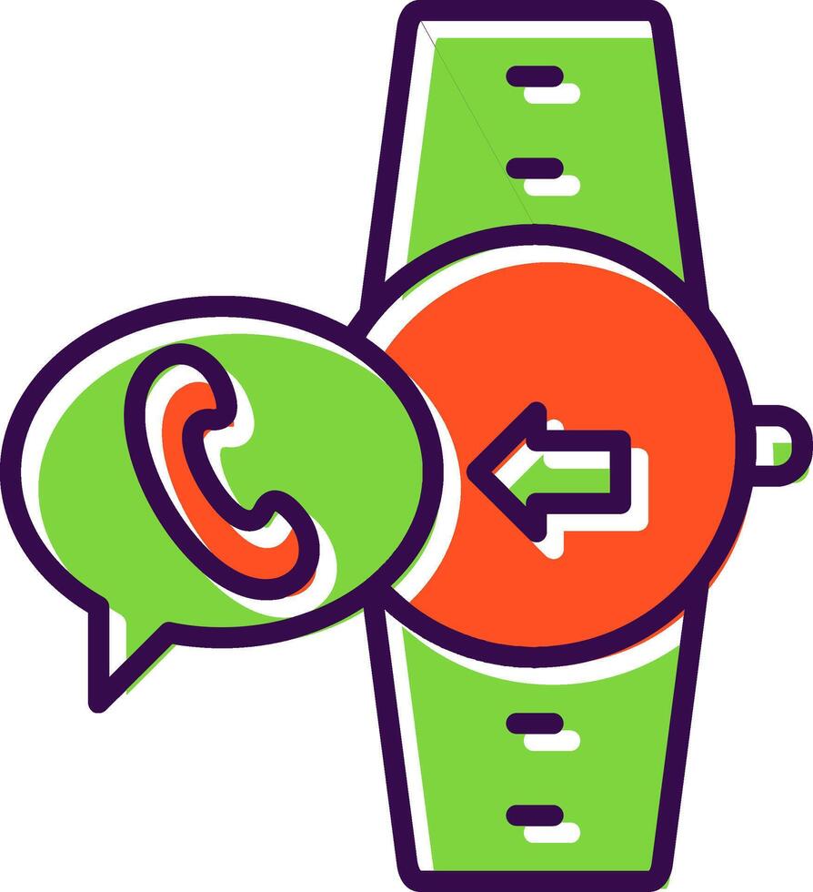 Incoming Call filled Design Icon vector