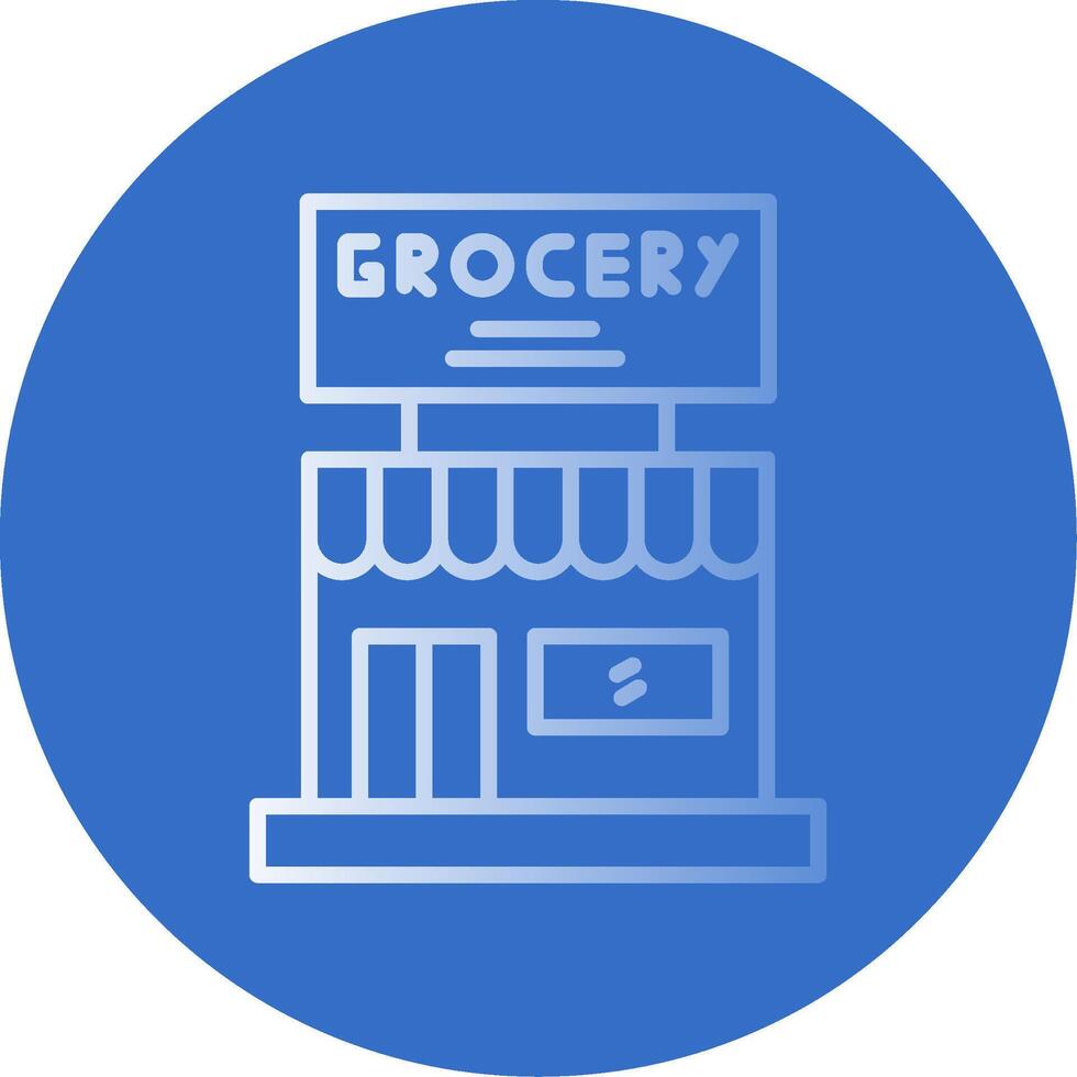 Grocery Store Flat Bubble Icon vector