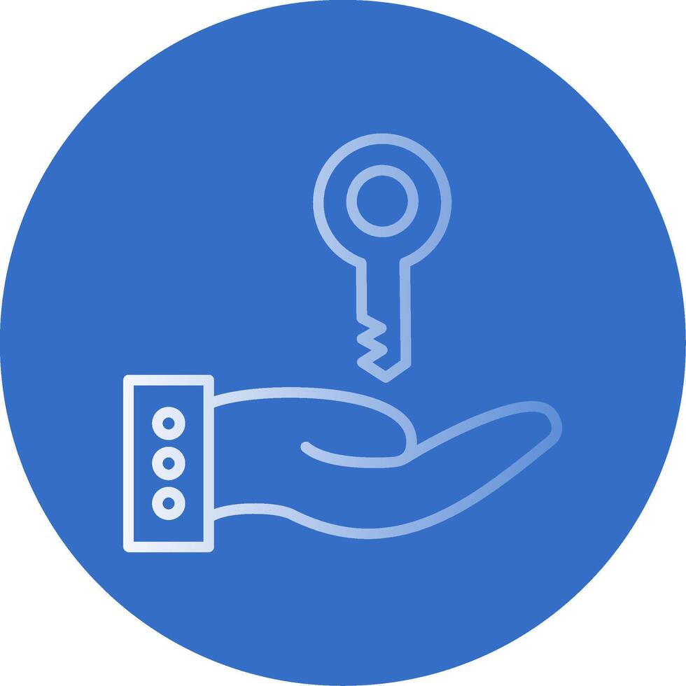 Hand Over Flat Bubble Icon vector