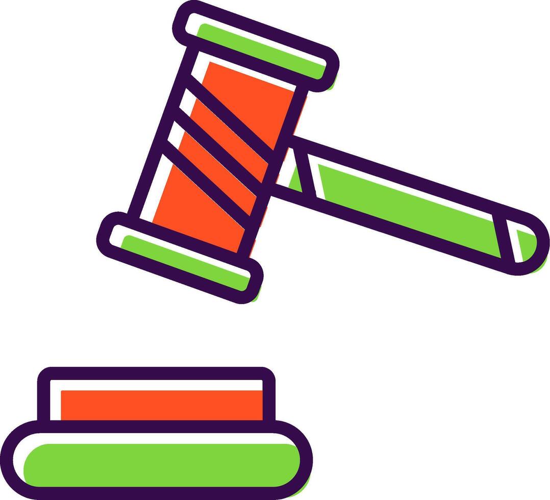 Gavell filled Design Icon vector