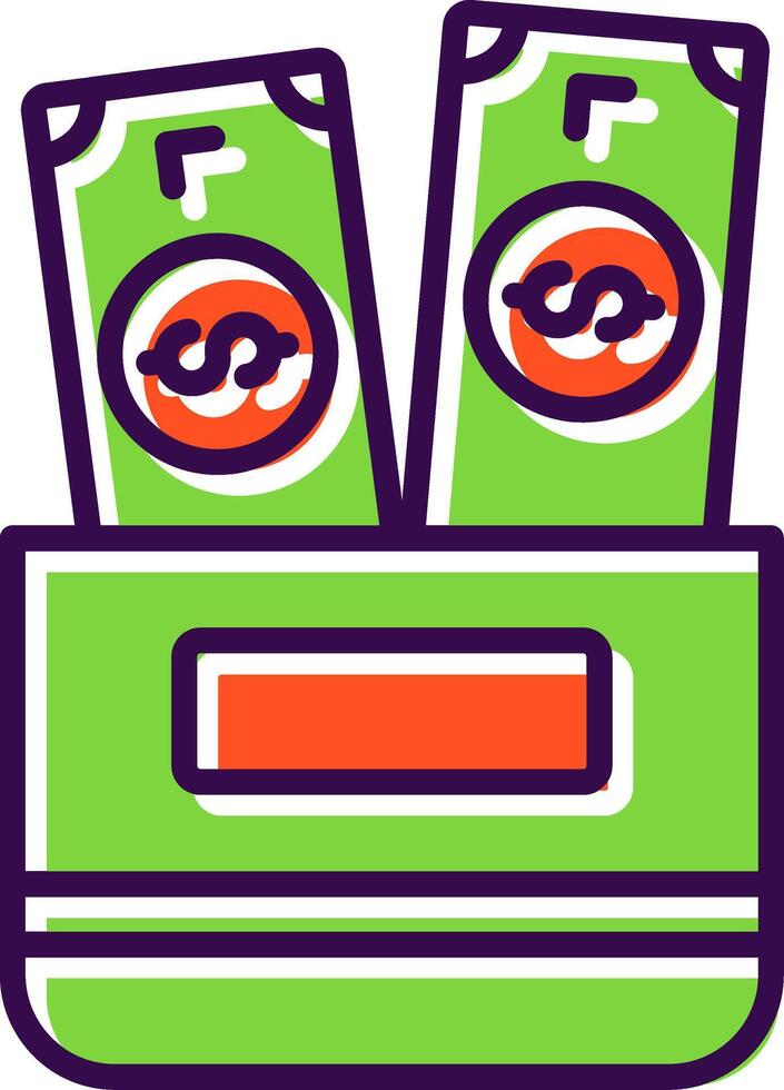 Money Laundering filled Design Icon vector