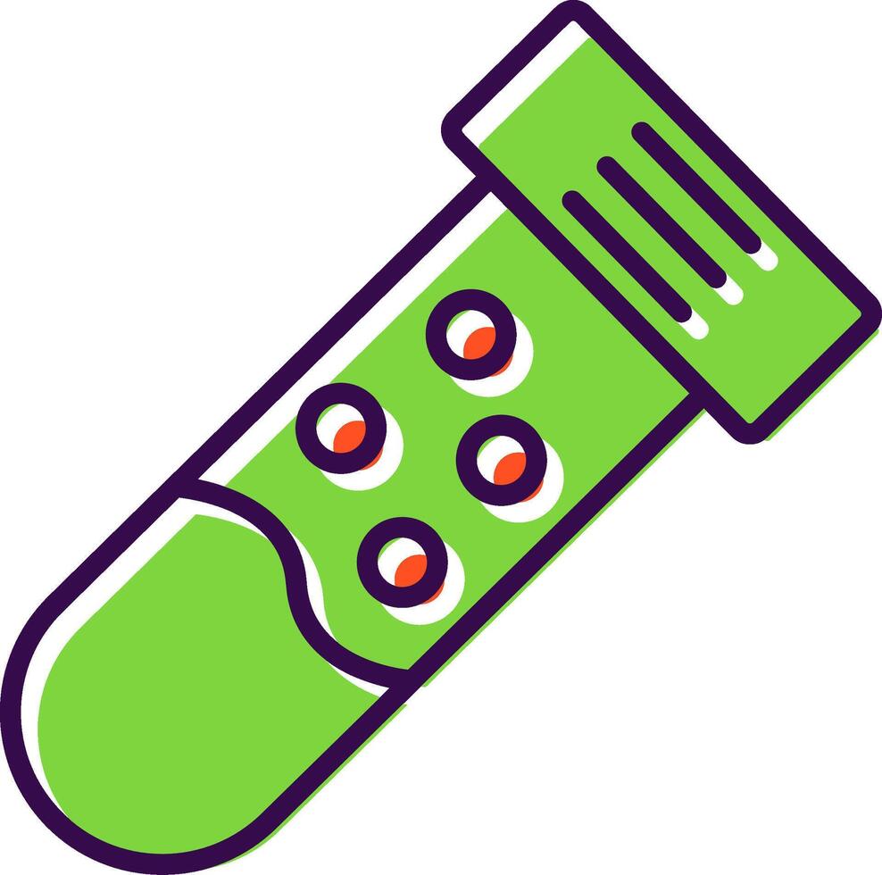 Test Tube filled Design Icon vector