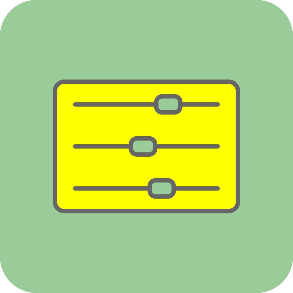Sliders Filled Yellow Icon vector