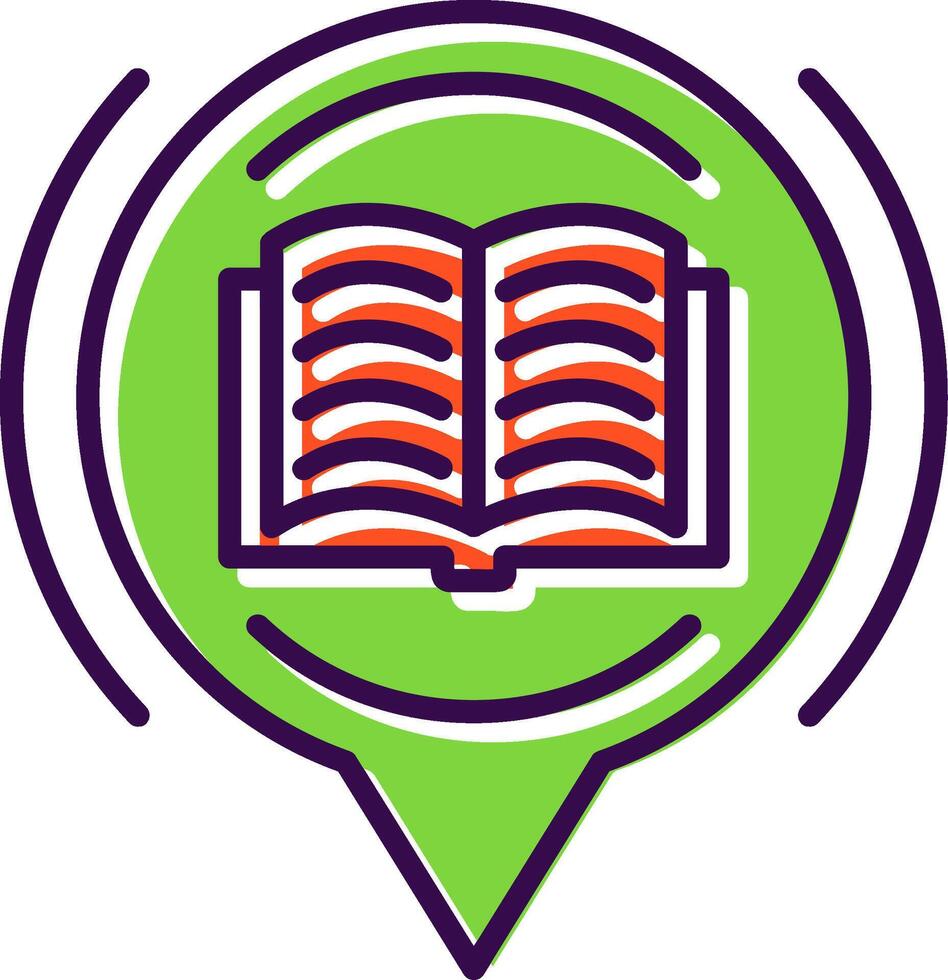 Book filled Design Icon vector