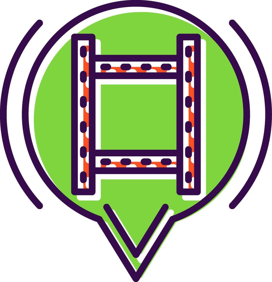 Film filled Design Icon vector