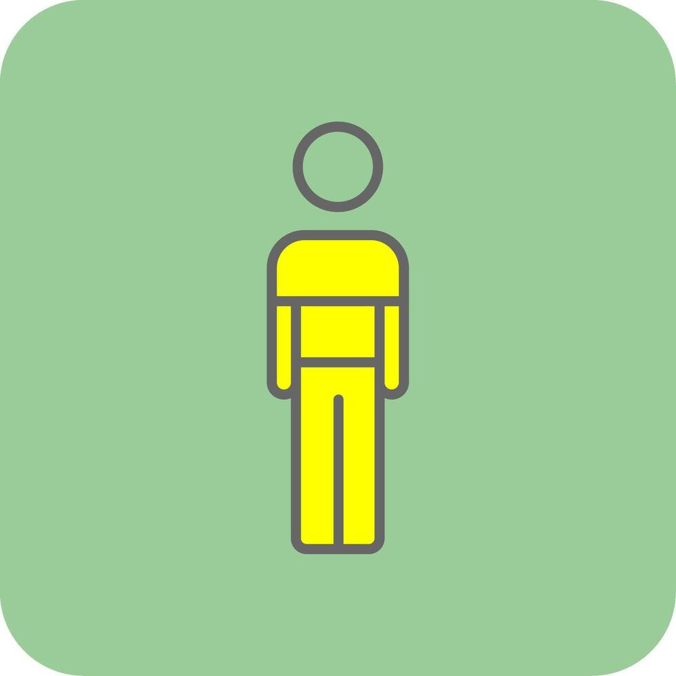 Person Filled Yellow Icon vector