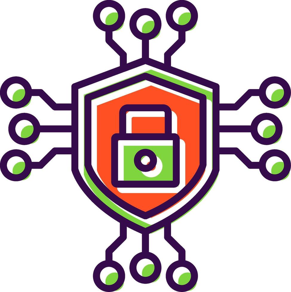 Data Encryption filled Design Icon vector