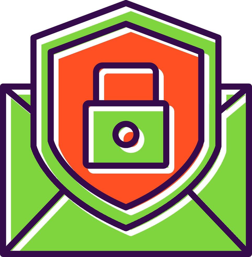 Email Protection filled Design Icon vector