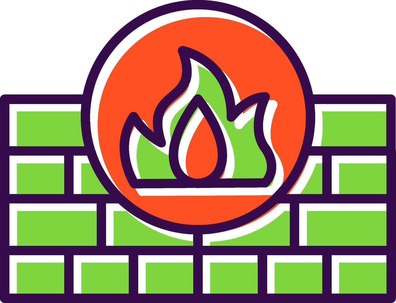 Firewall filled Design Icon vector