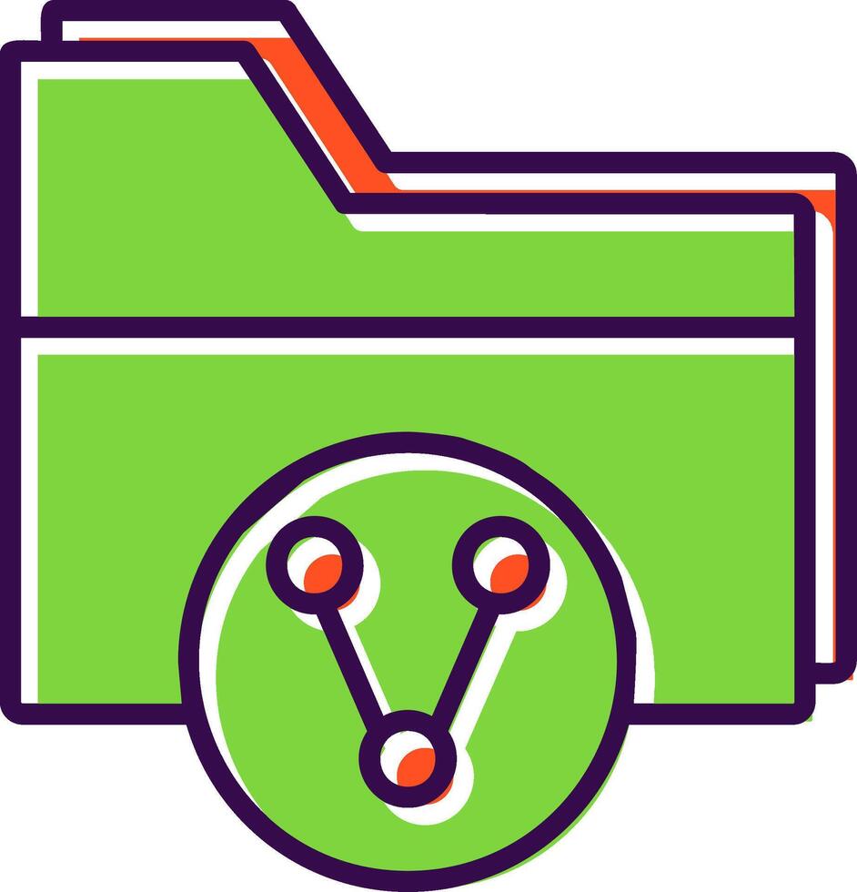 Folder Share filled Design Icon vector