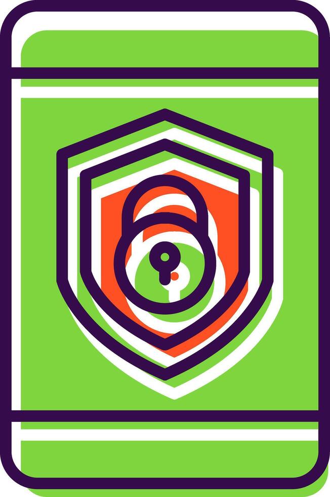 Security mobile Lock filled Design Icon vector