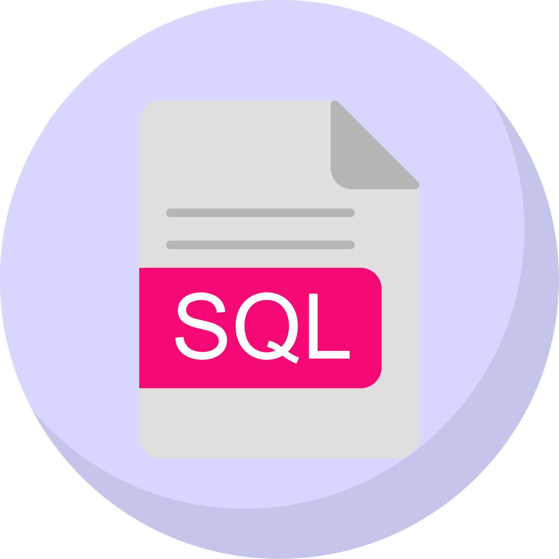 SQL File Format Flat Bubble Icon 44107597 Vector Art at Vecteezy