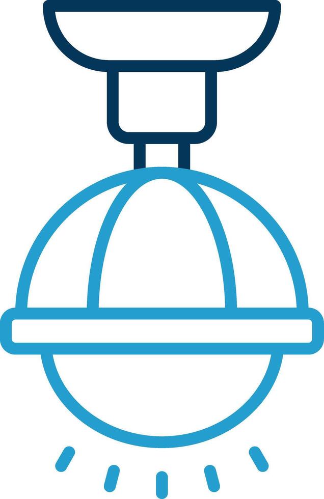 Lamp Line Blue Two Color Icon vector