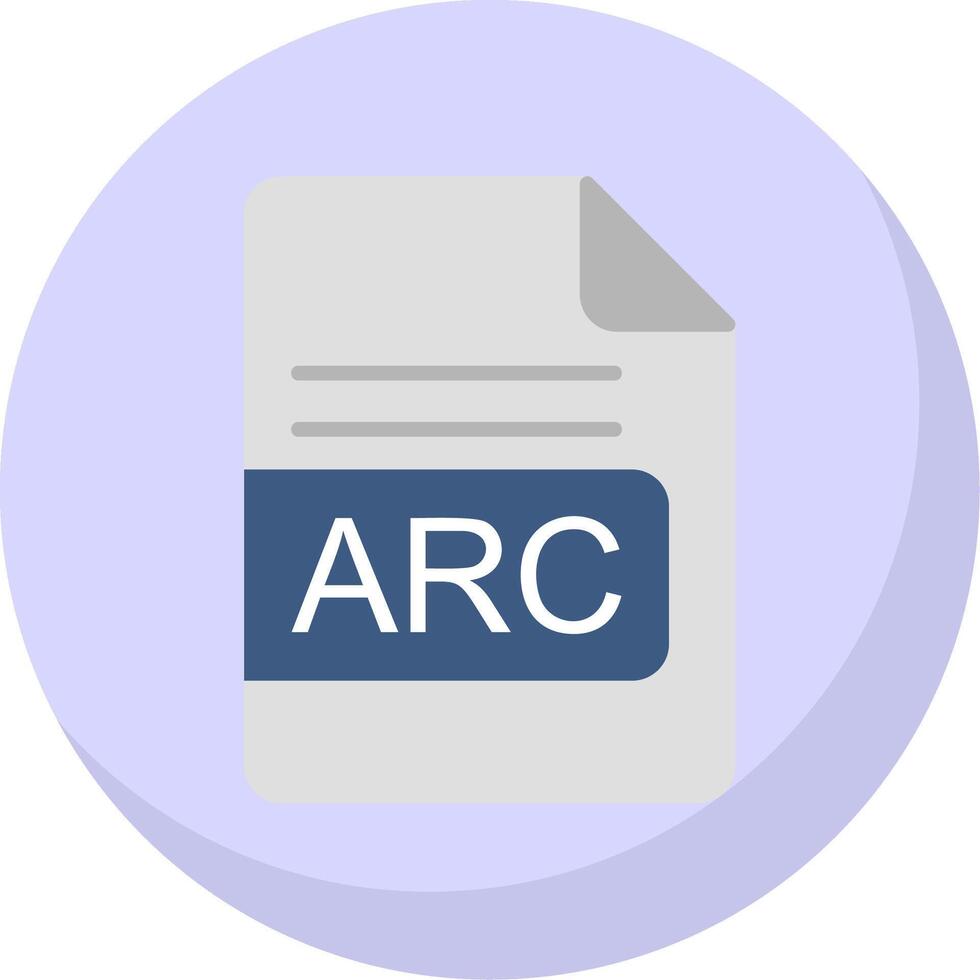 ARC File Format Flat Bubble Icon vector