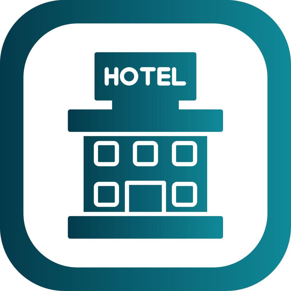 Hotel Filled Yellow Icon vector