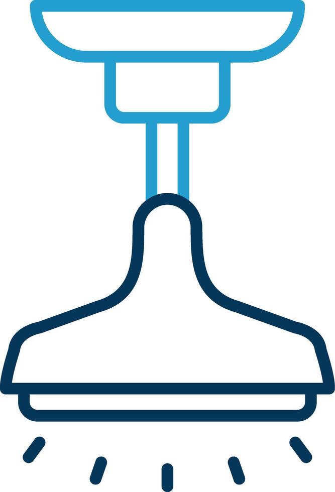 Lamp Line Blue Two Color Icon vector