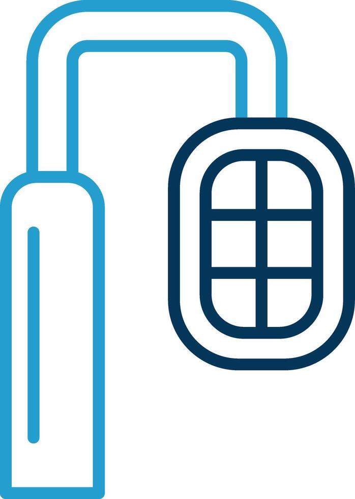 Street Light Line Blue Two Color Icon vector